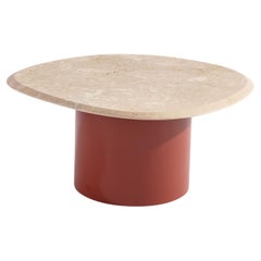 Pebble M Red Coffee Table with marble top by Carpanese Home