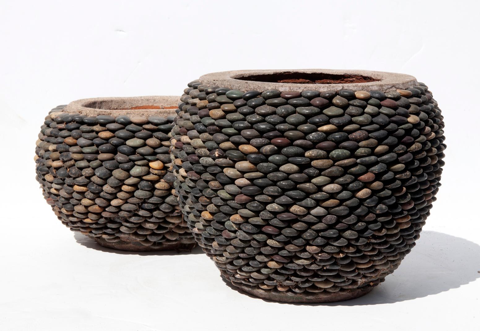 Mid-Century Modern Pebble Pots