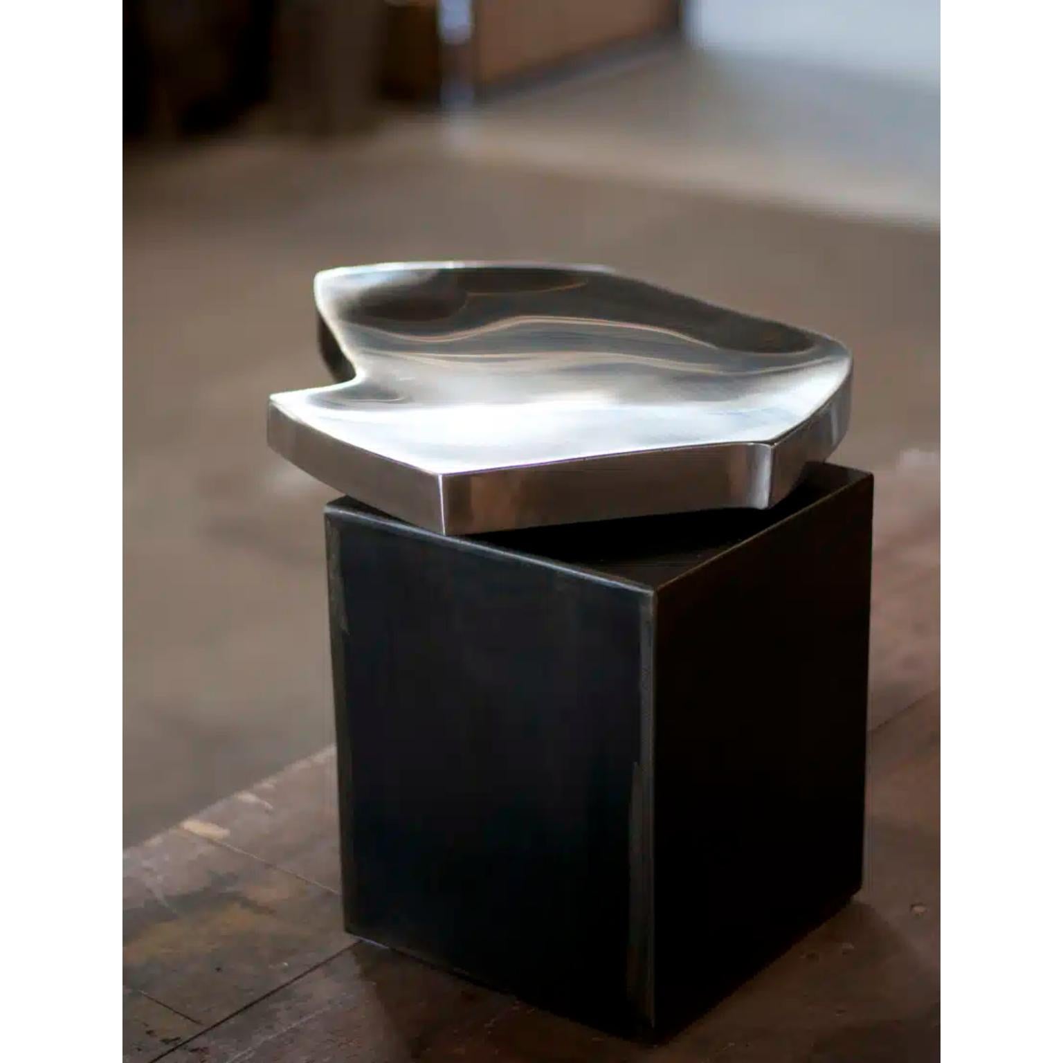 Post-Modern Pebble Side Table by Pol Quadens For Sale