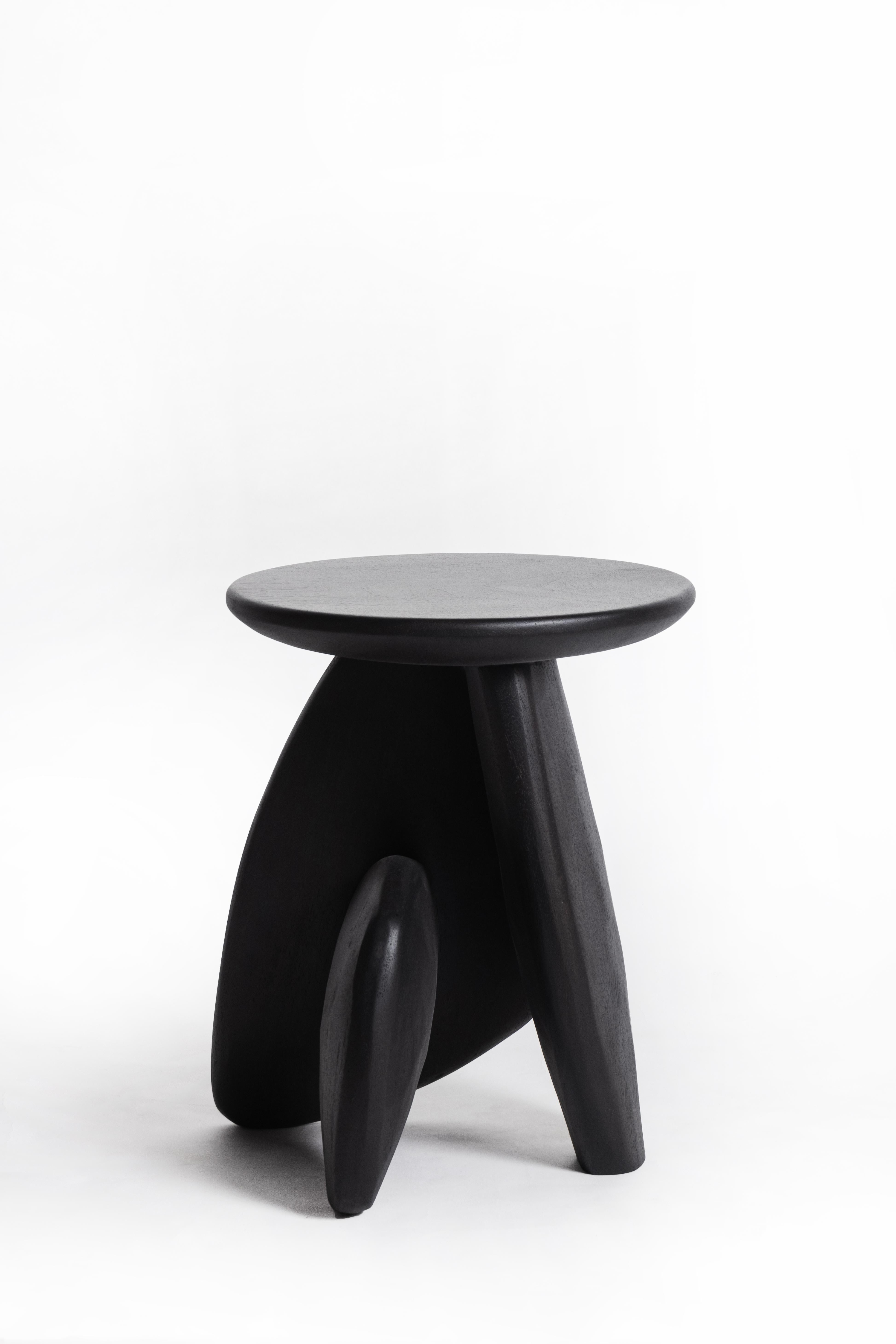 black pebble stool