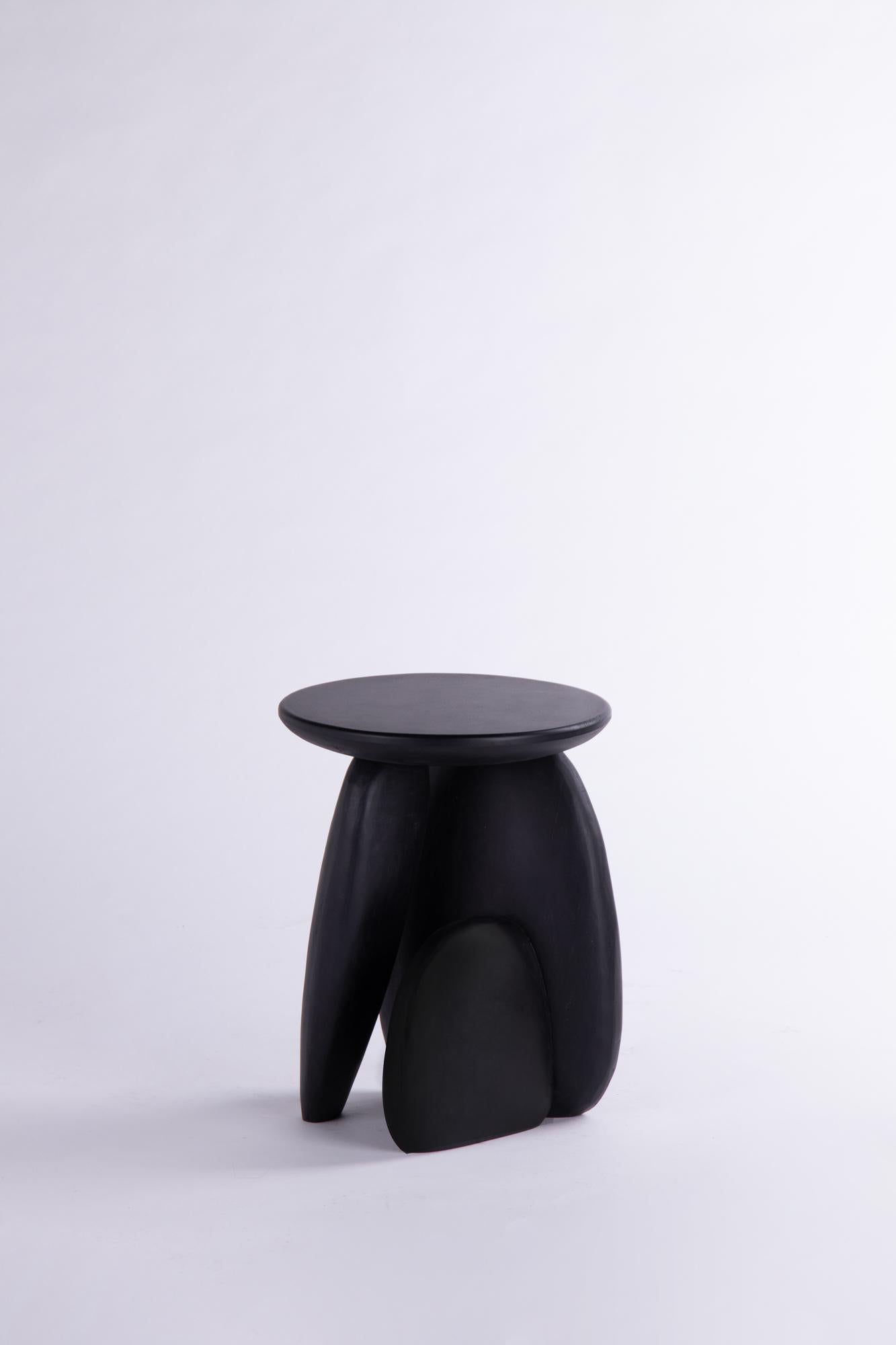 black pebble stool