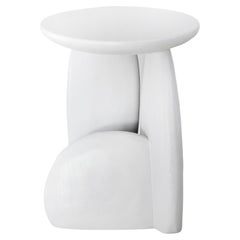 Pebble Stool Type 02, Cloud Grey Monkey Pod Wood