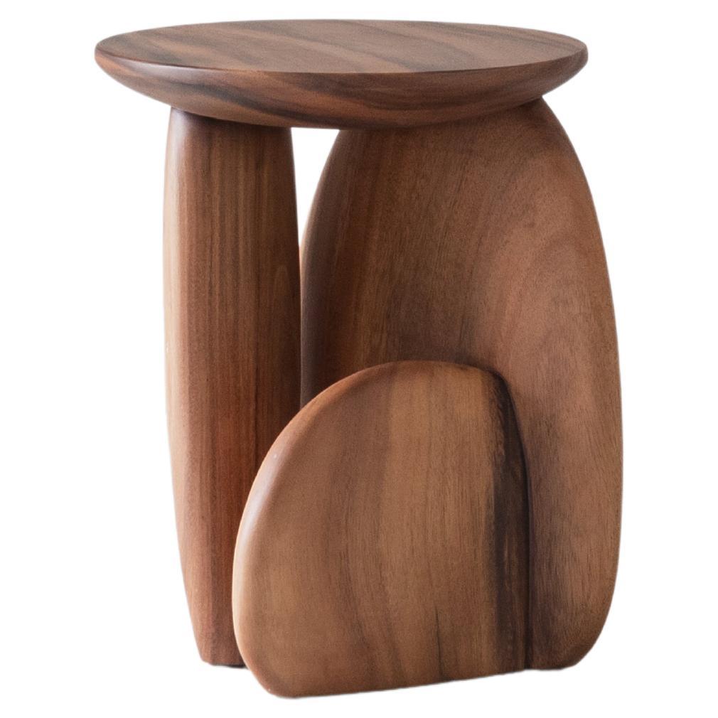 Pebble Stool Type 02, Natural Acacia Wood For Sale