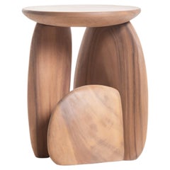 Pebble Stool Type 02, Natural Light Monkey Pod Wood