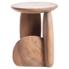Sgabello Pebble Tipo 02, Monkey Pod Wood Naturale