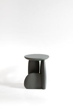 Pebble Stool Type 02, Rain Forest Green Monkey Pod Wood