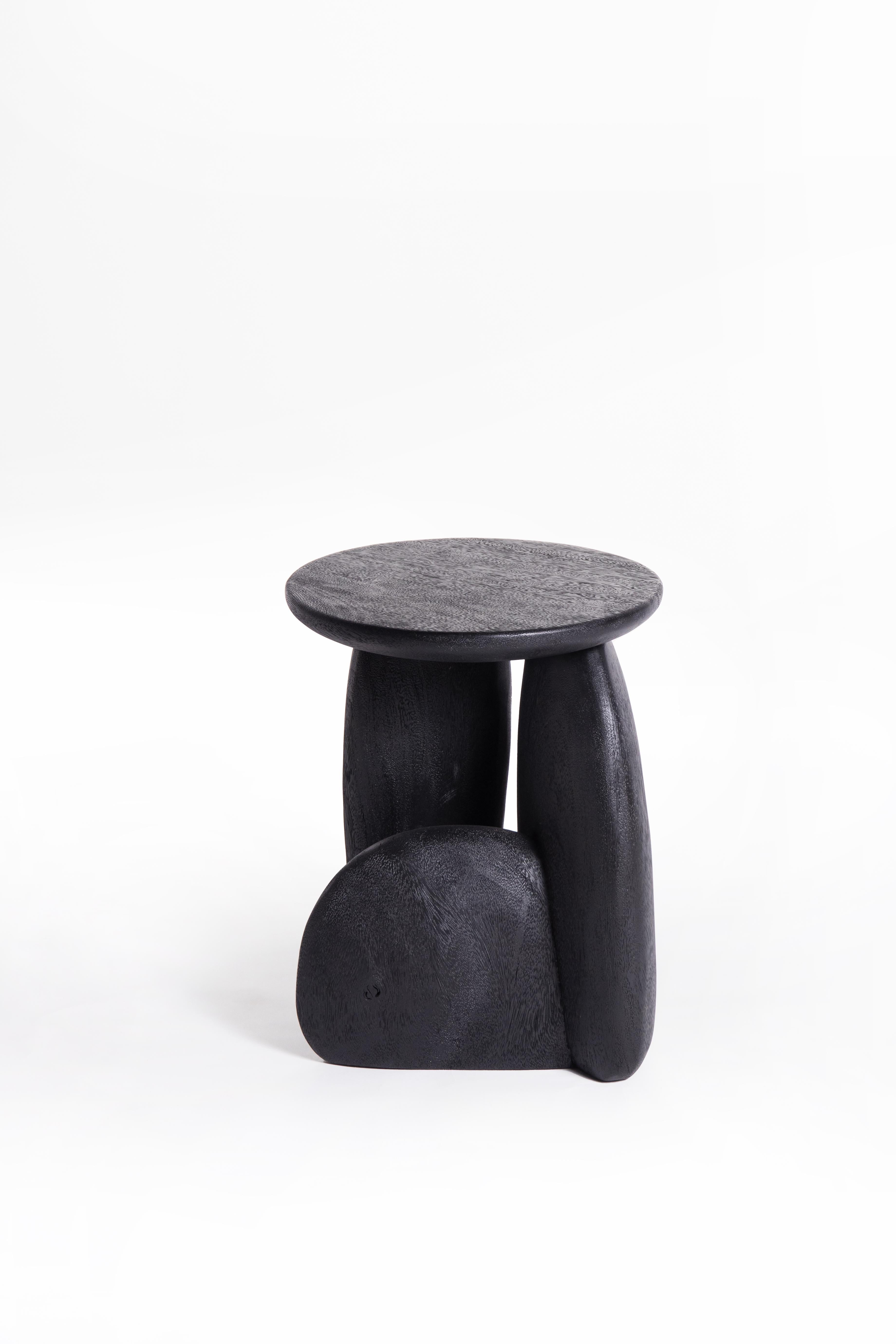 black pebble stool