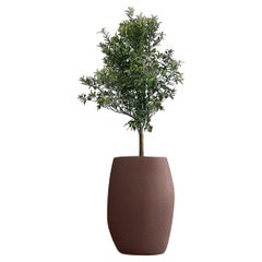 Pebble Tall Brown Planter by Indigenus