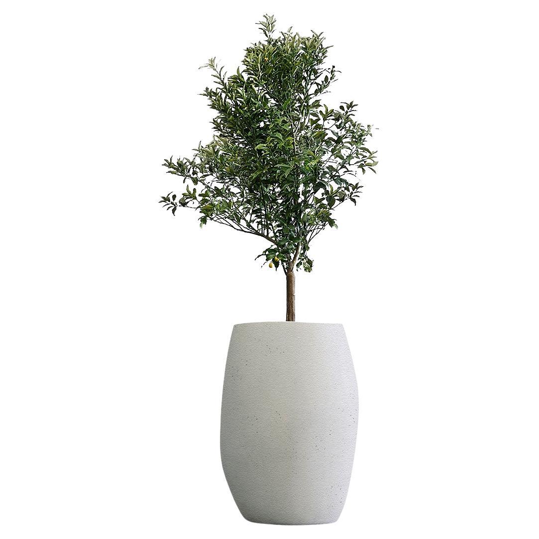 Pebble Tall Grey Planter by Indigenus