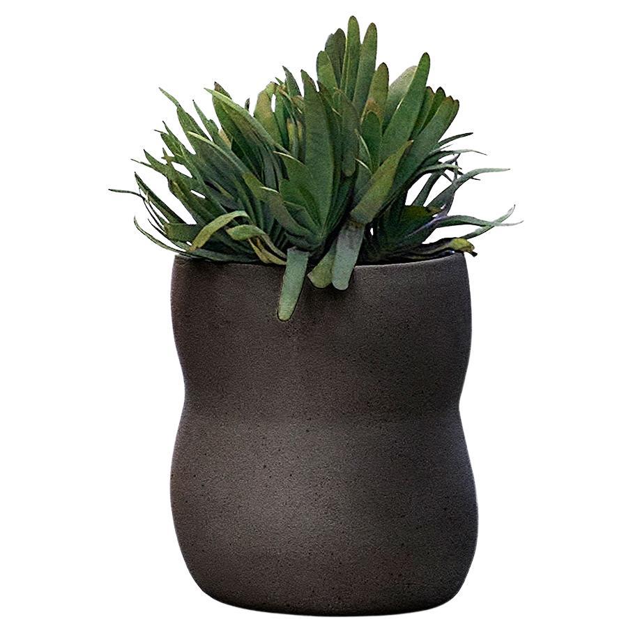 Pebble XS Black Planter by Indigenus