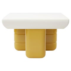 PebbleYellow and white Side Table