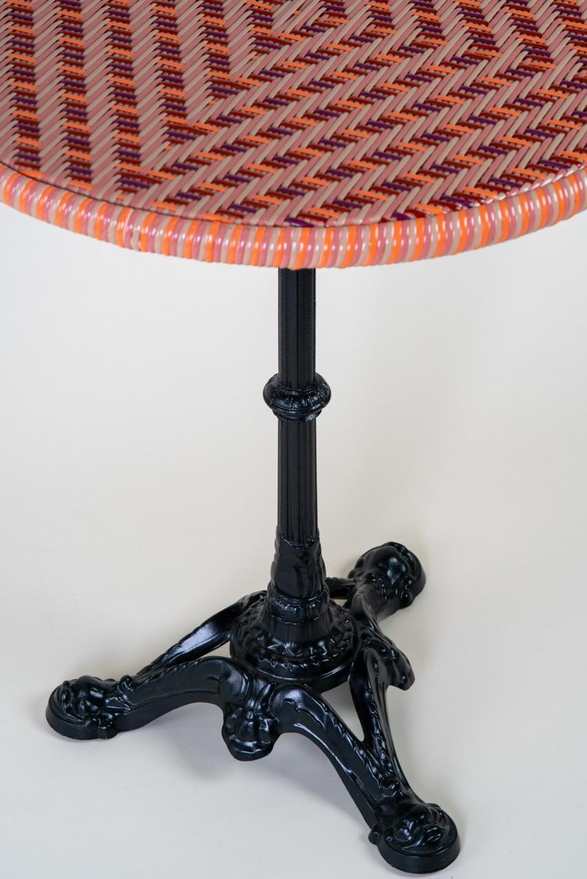 Hand-Woven Peche Gueridon Table By Philippe Model For Sale