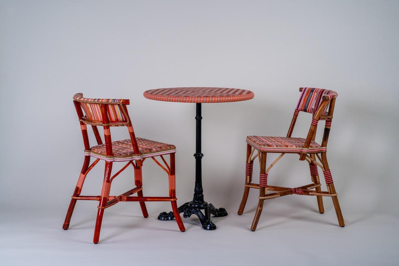Wrought Iron Peche Gueridon Table By Philippe Model For Sale
