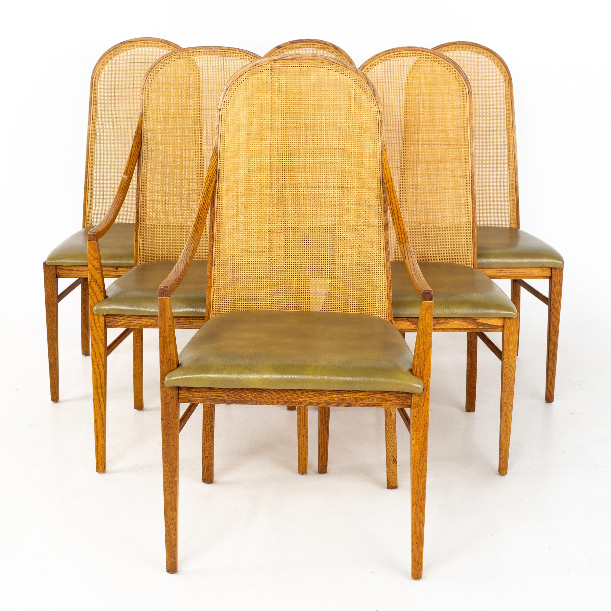 mcm cane back dining chairs