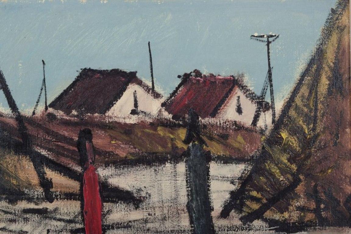 Modern Peder Brøndum Sørensen. Oil on canvas. 