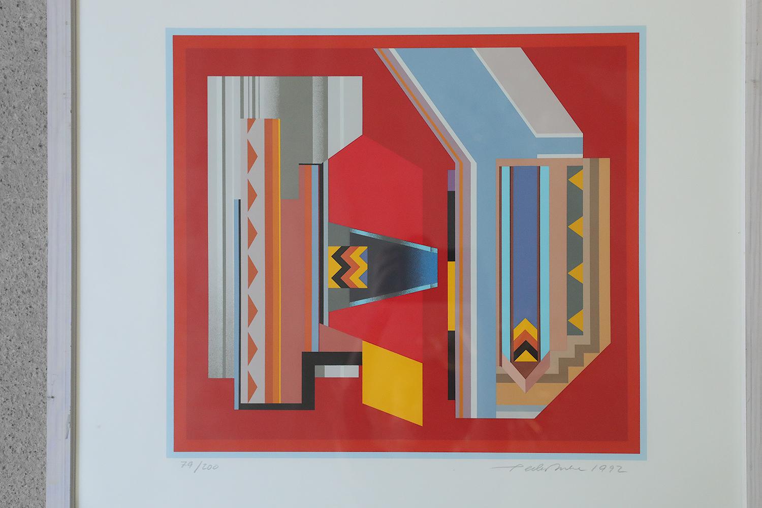 Peder Duke, Composition, 1992
Color serigraphy
Number 79/200
The work is signed with the artist's signature, date and an individual number (pencil)
Sheet dimensions 60/61
Framed work

Peder Duke (1938 - 2003) was a Swedish painter who quickly found