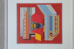Peder Duke, Composition, Color Serigraph, 1992, Framed