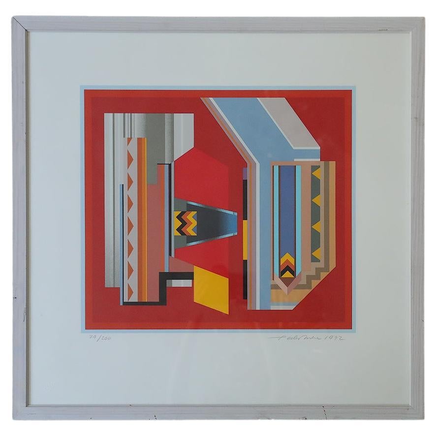 Peder Duke, Composition, Color Serigraph, 1992, Framed For Sale