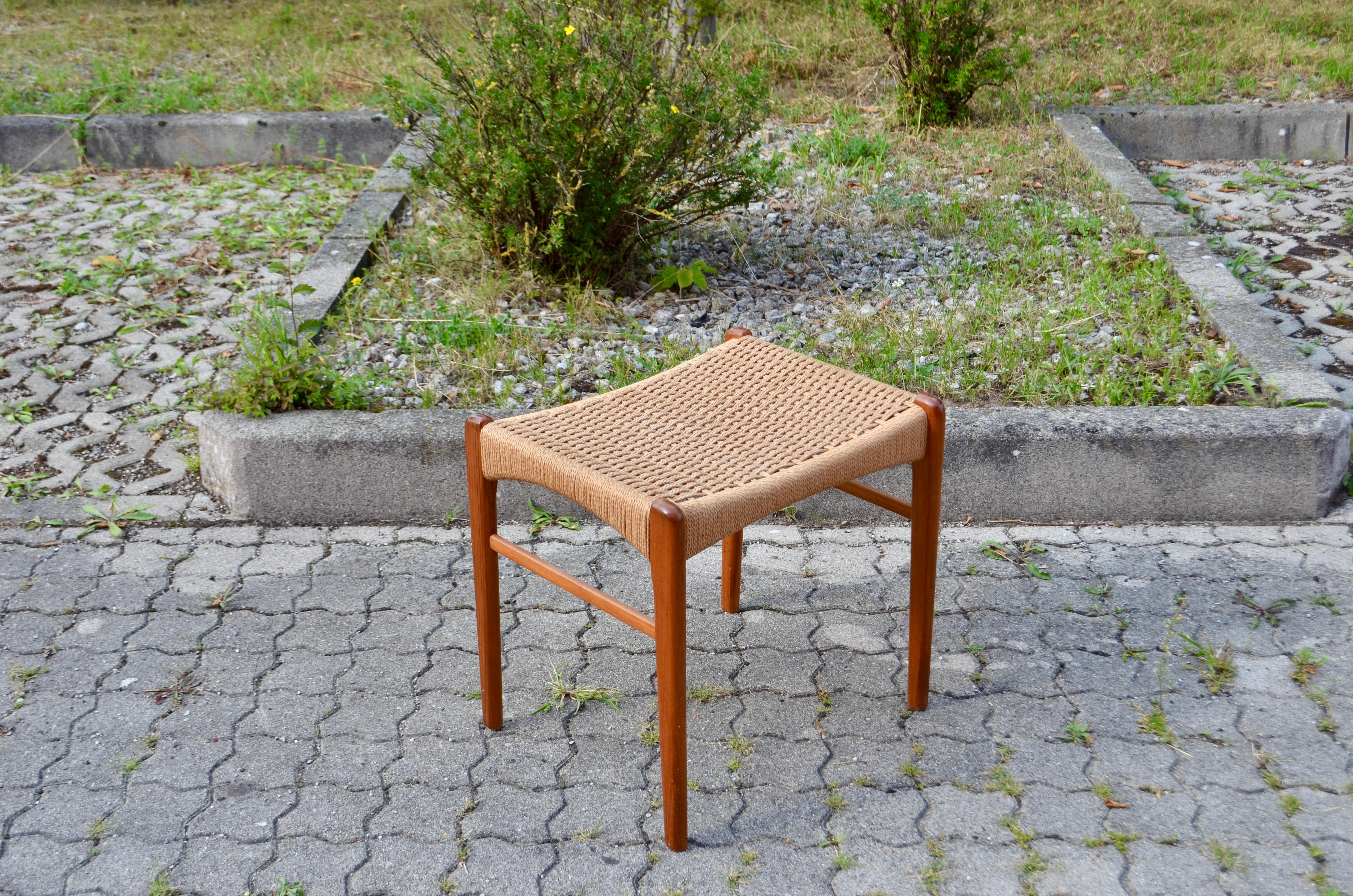 Danois Tabouret de repose-pieds danois en teck modèle GS60 pour Glyngore de Peder Kristensen en vente