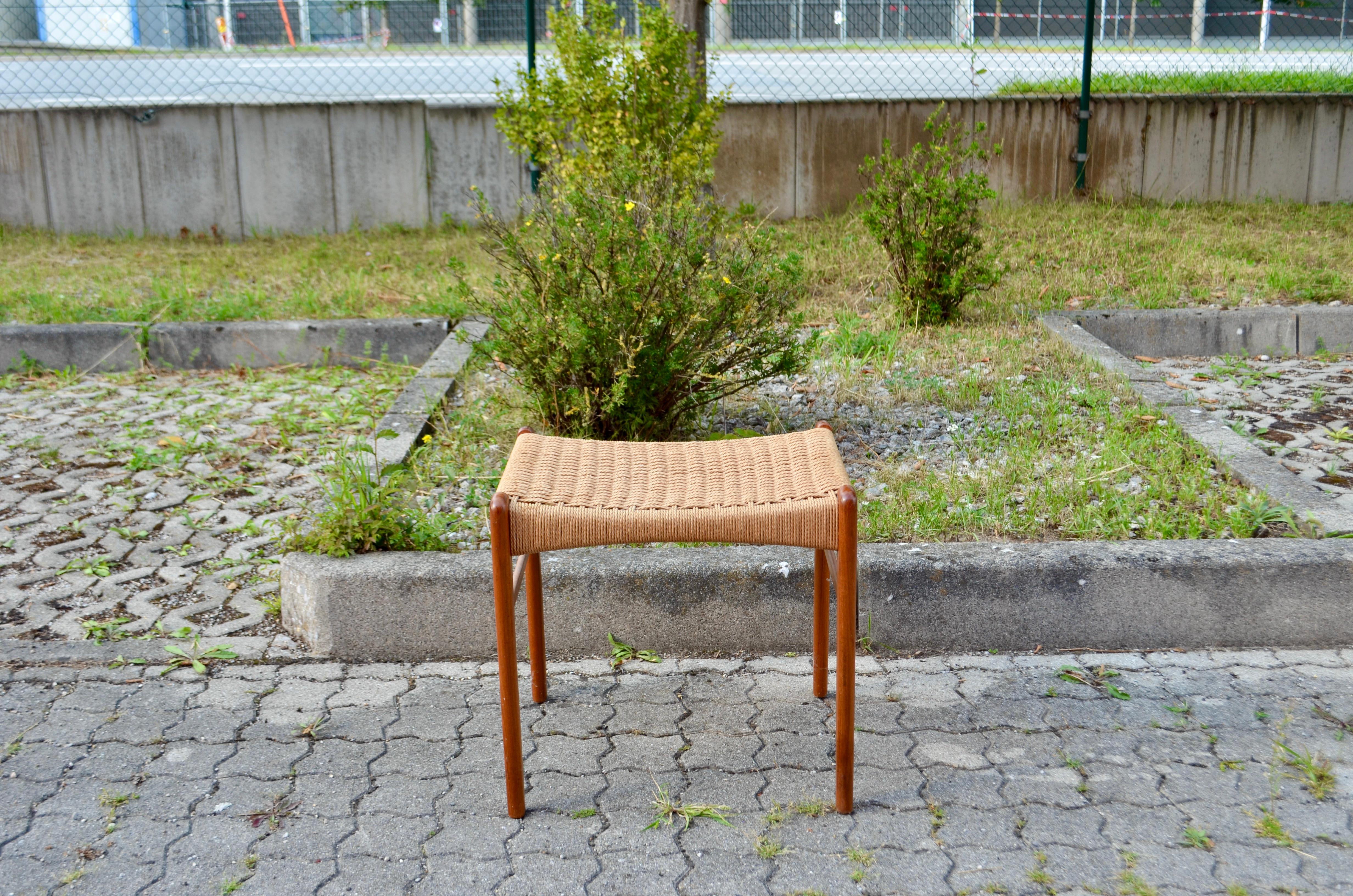 Tabouret de repose-pieds danois en teck modèle GS60 pour Glyngore de Peder Kristensen Bon état - En vente à Munich, Bavaria