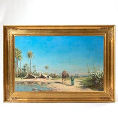 Peder Mønsted, Szene aus Nordafrika, Signiertes Ölgemälde