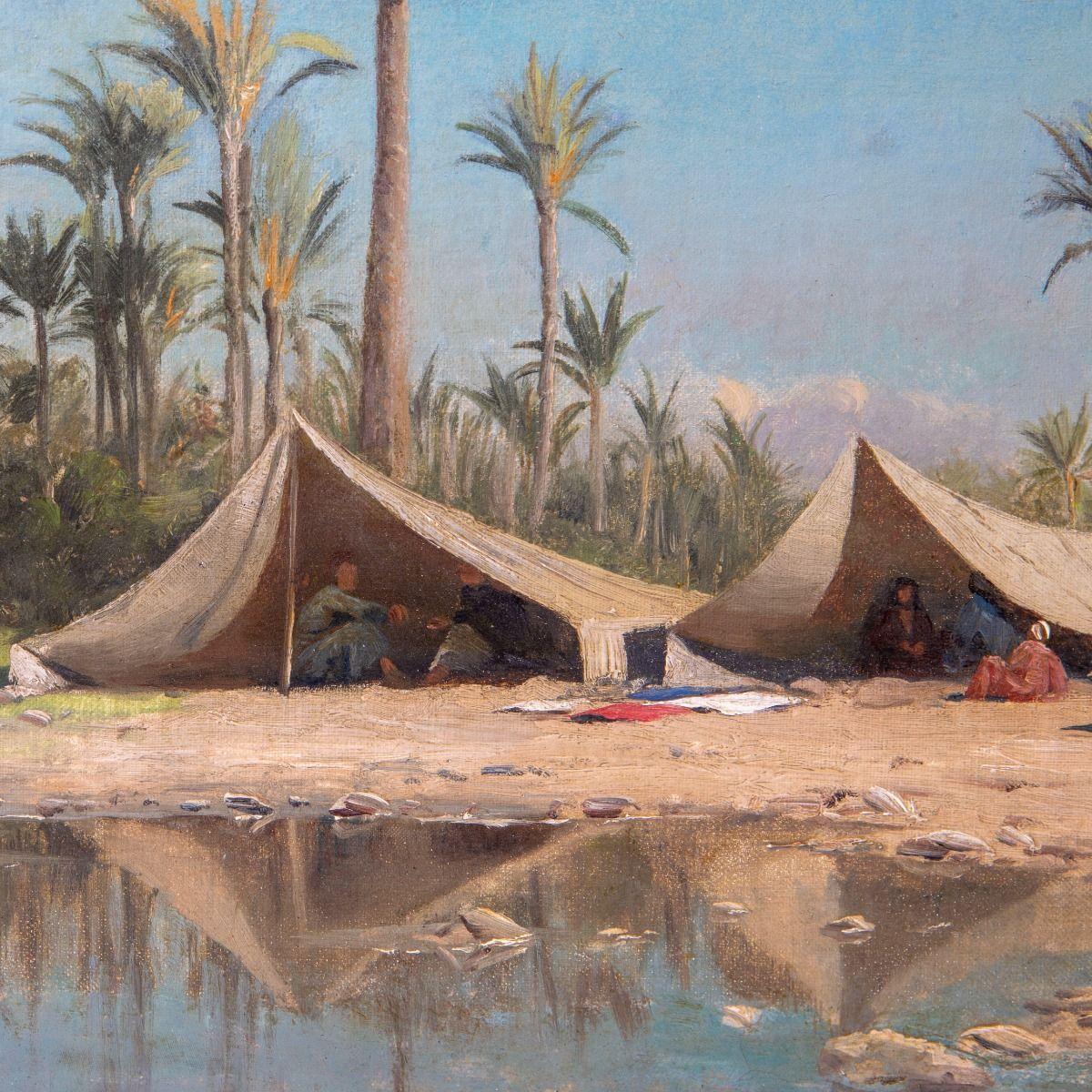 Peder Mønsted, Szene aus Nordafrika, Signiertes Ölgemälde (Romantik) im Angebot