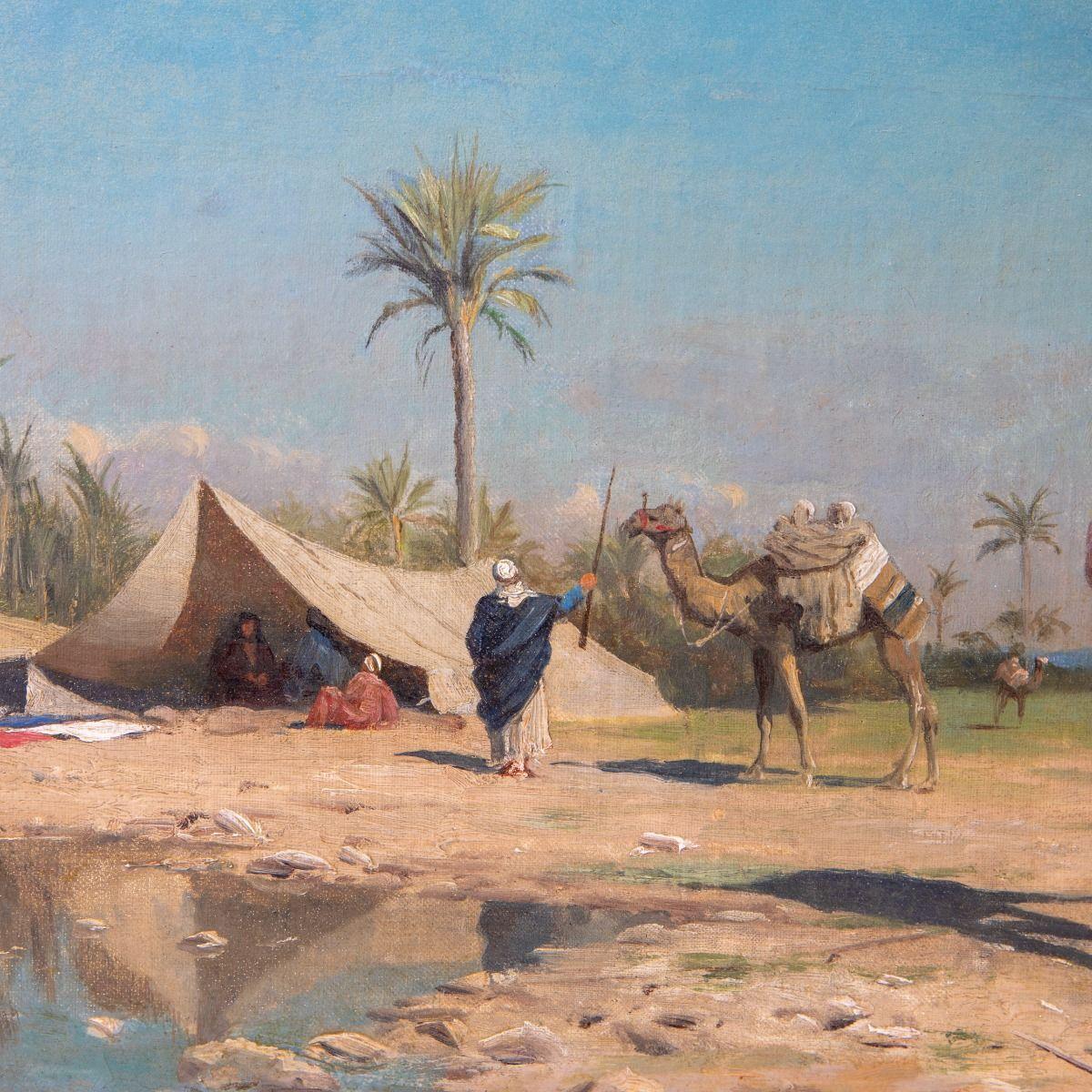 Peder Mønsted, Szene aus Nordafrika, Signiertes Ölgemälde (Dänisch) im Angebot