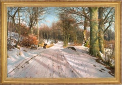 A Winter Day in Hosterkob Forest by Peder Mork Monsted