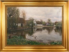 Pond in Herstedvester, Denmark, (1923) by Peder Mørk Mønsted