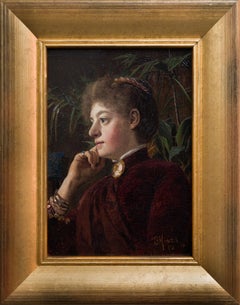 Portrait of a Girl, 1887 by Danish Realist Painter Peder Mørk Mønsted