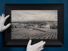 Vista sobre Lyngby Sø, Copenhague. Pintado en Grisalla