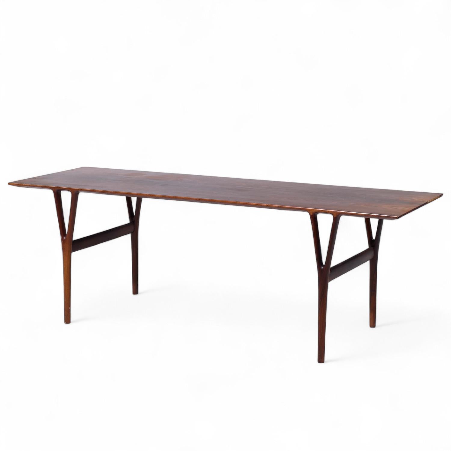 Mid-Century Modern Peder Pedersen Dk for Helge Vestergaard Jensen Danish Rosewood Coffee Table en vente