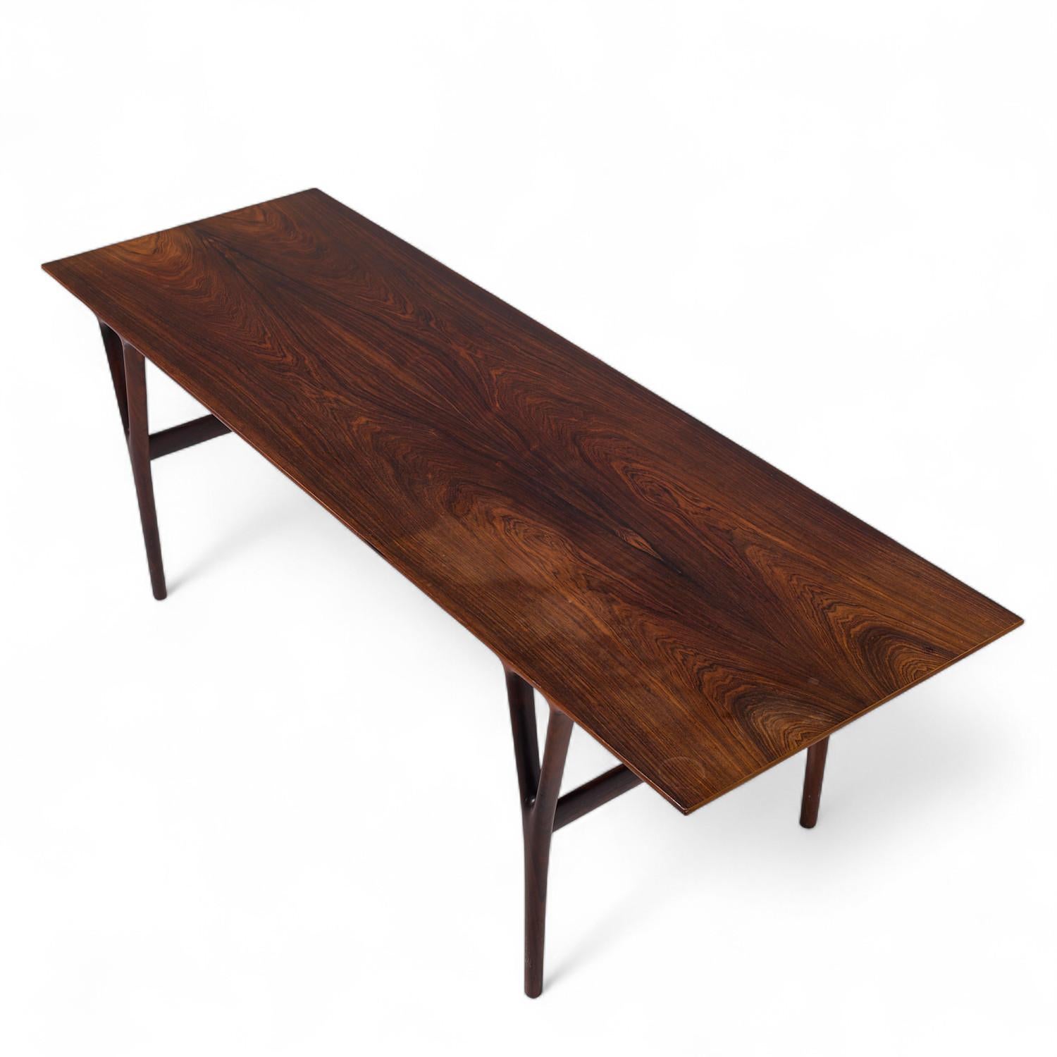 Peder Pedersen Dk for Helge Vestergaard Jensen Danish Rosewood Coffee Table en vente 2