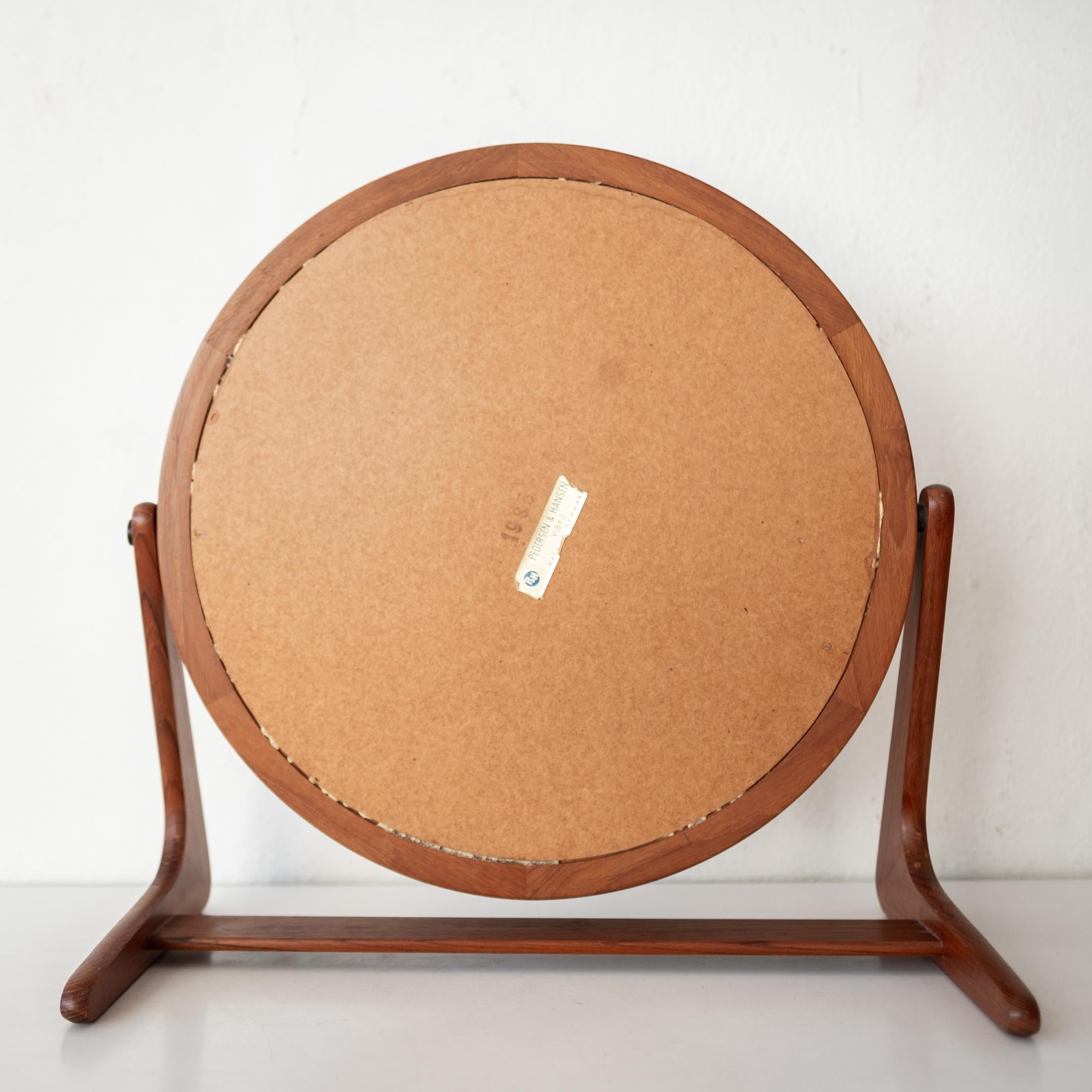 Pedersen and Hansen Danish Modern Teak Vanity or Table Top Adjustable Mirror For Sale 7