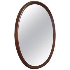 Pedersen and Hansen Oval Teak Mirror