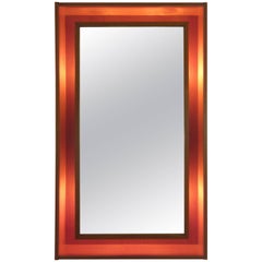 Pedersen and Hansen Teak Back lit Mirror