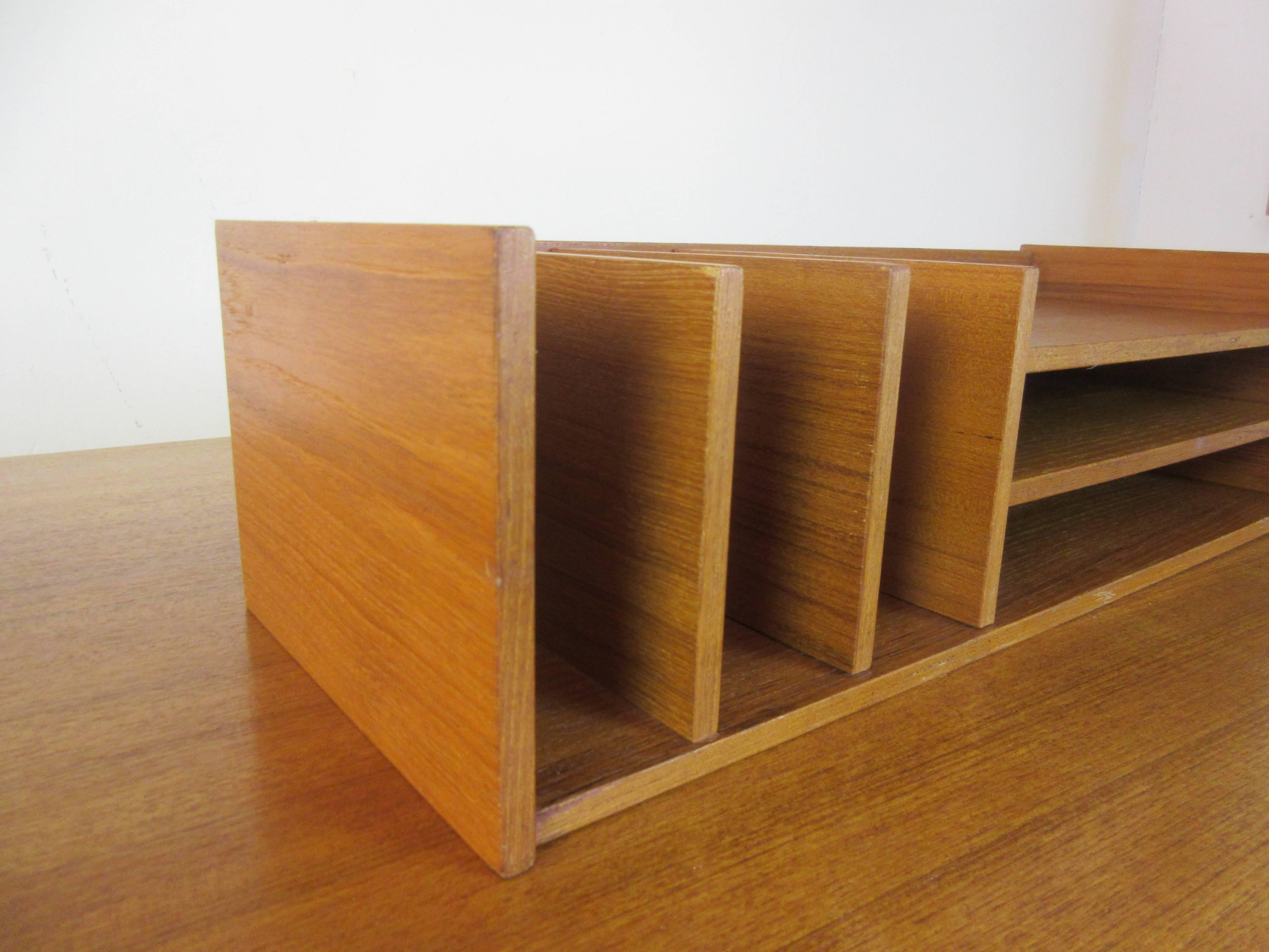 Danish Pedersen and Hansen Teak Desk Organizer
