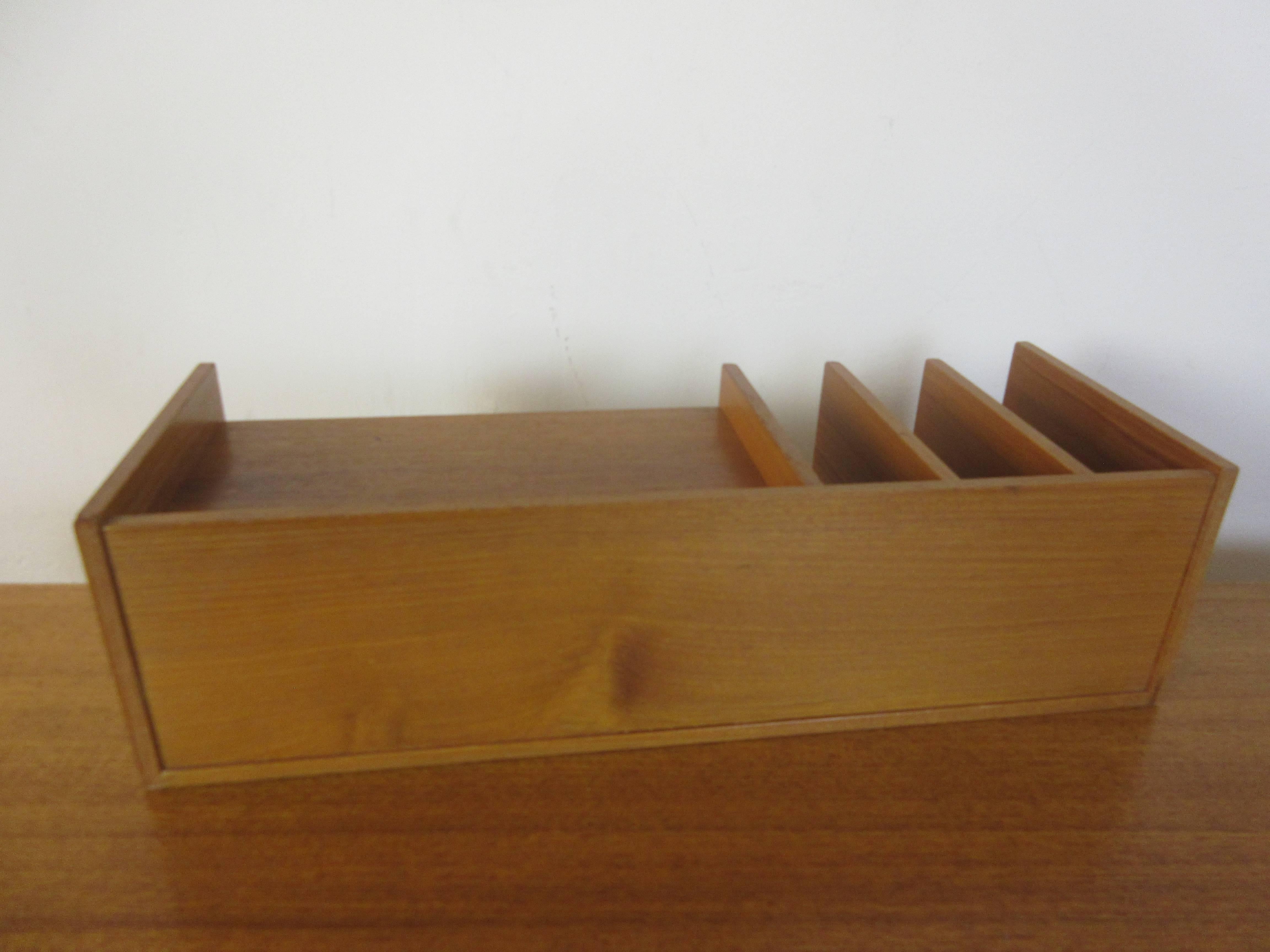 Pedersen and Hansen Teak Desk Organizer In Excellent Condition In Philadelphia, PA