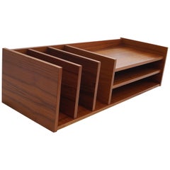 Pedersen & Hansen Danish Modern Teak Desktop Desk Organizer