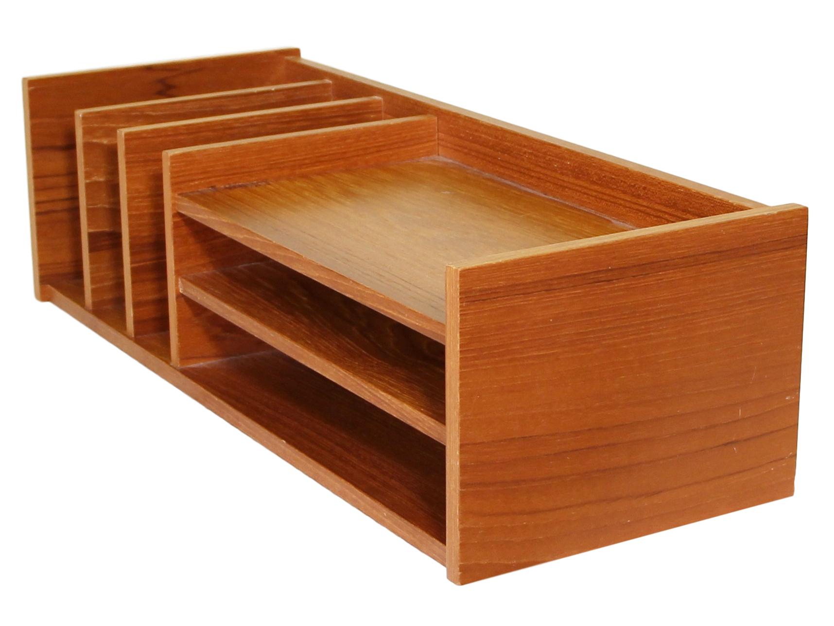 Mid-Century Modern Pedersen & Hansen Danish Teak Desktop Organizer