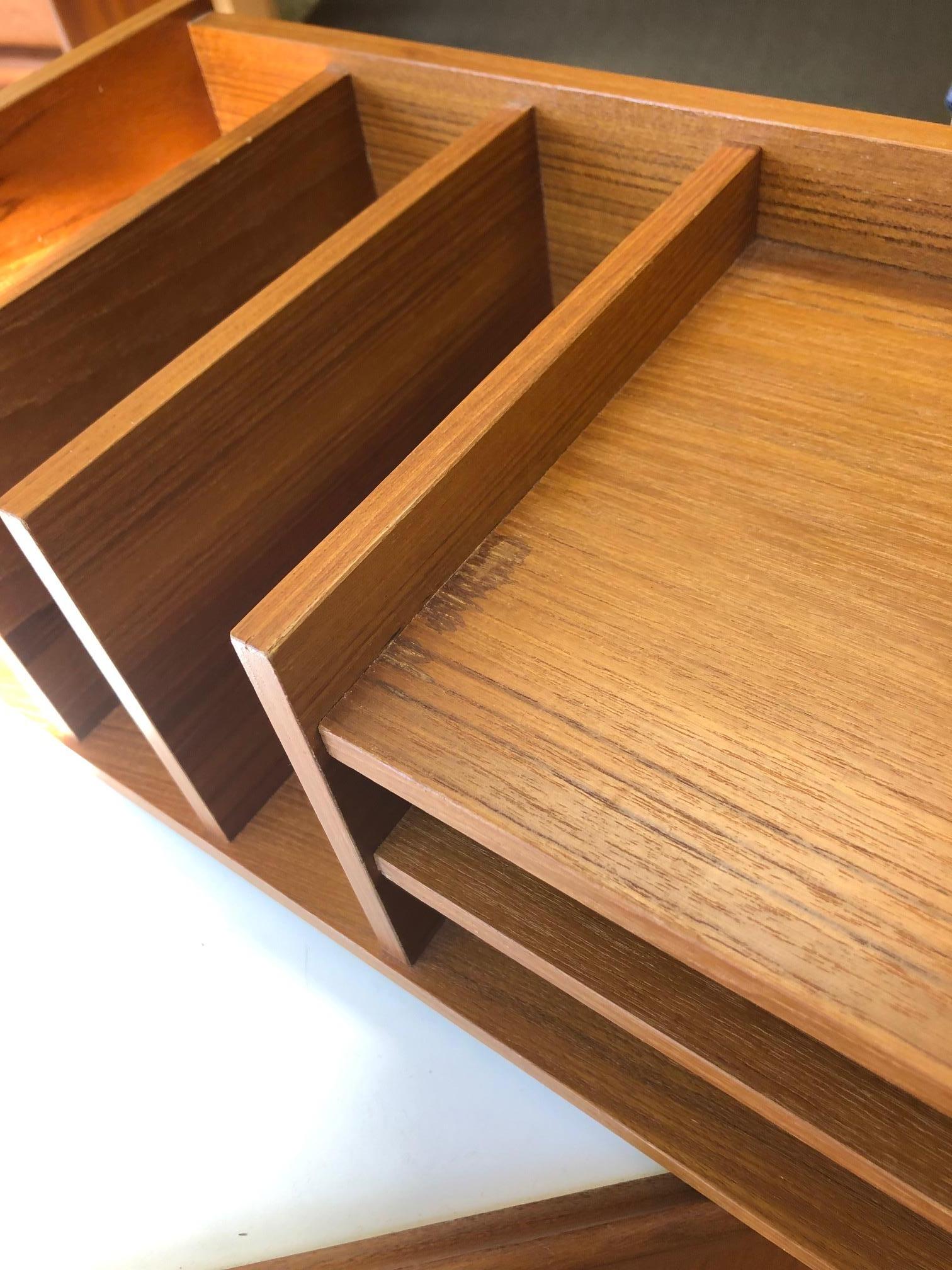 20th Century Pedersen & Hansen Danish Teak Desktop Organizer