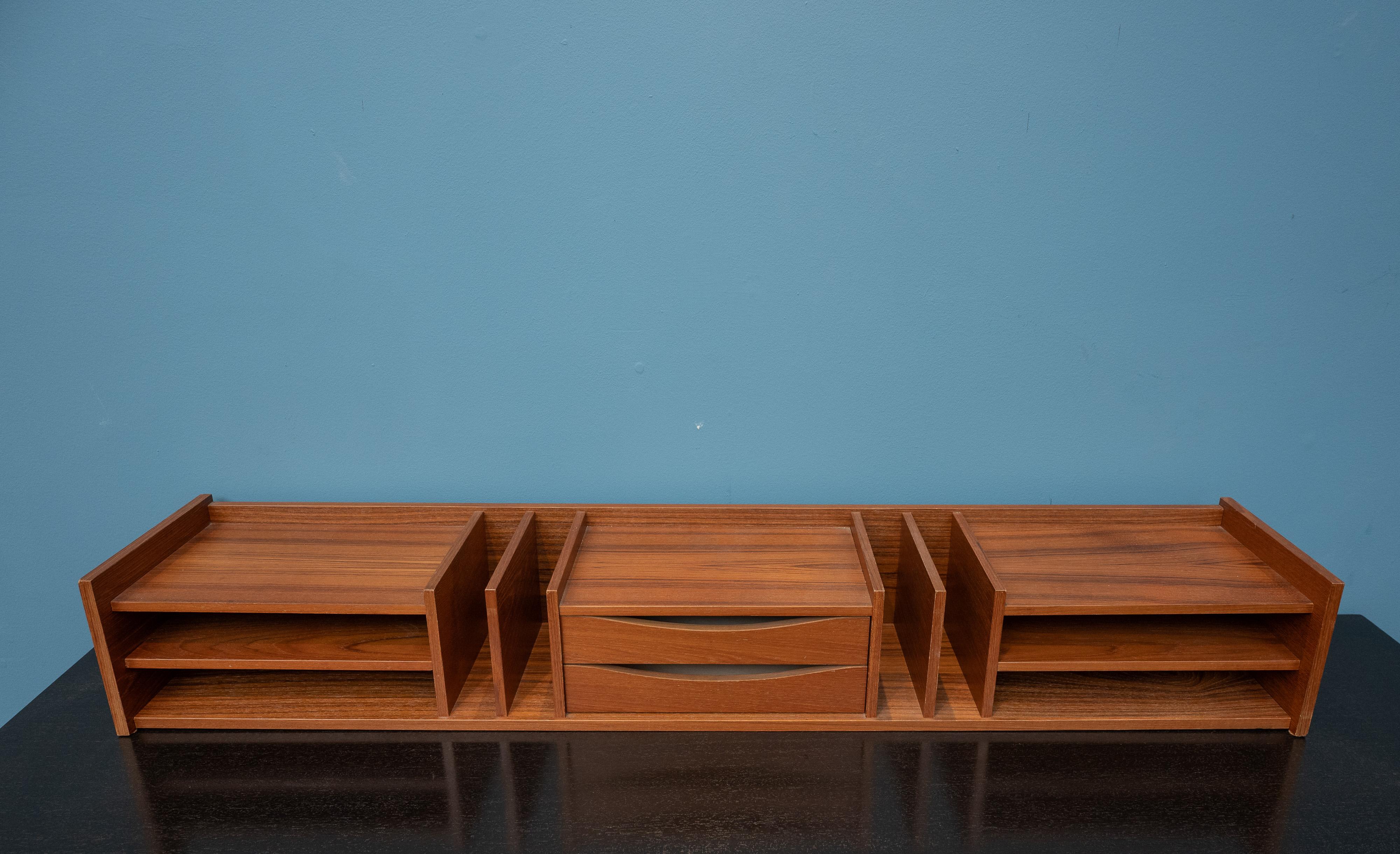 Teak Organizzatore da scrivania Pedersen & Hansen in vendita