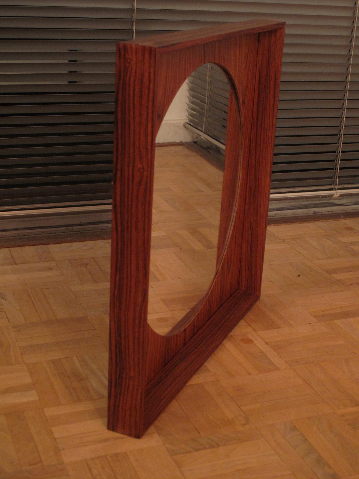 Danish Pedersen & Hansen Rosewood Mirror For Sale