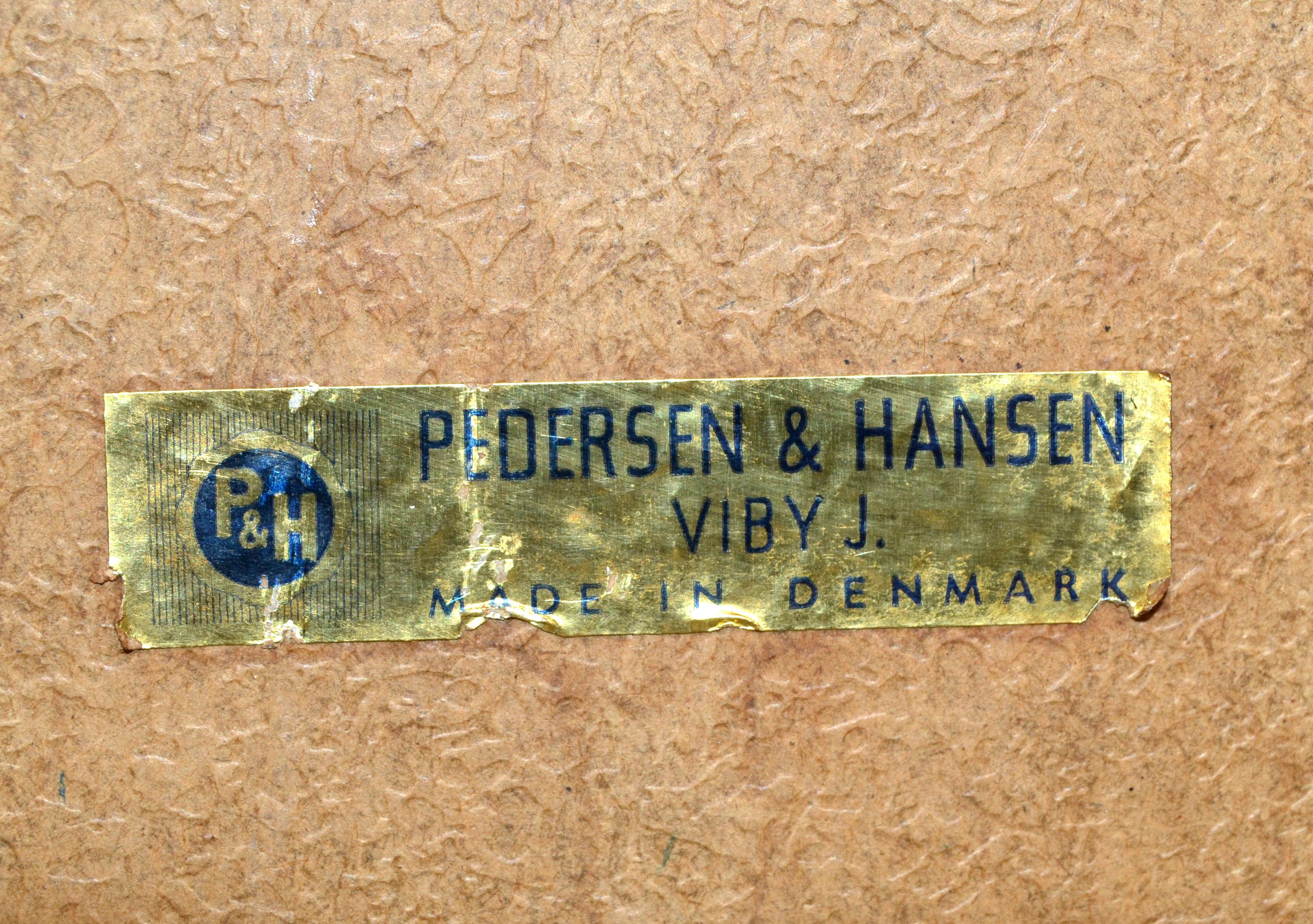 Pedersen & Hansen Scandinavian Modern Rectangle Dovetailed Teak Wall Mirror 1960 For Sale 4