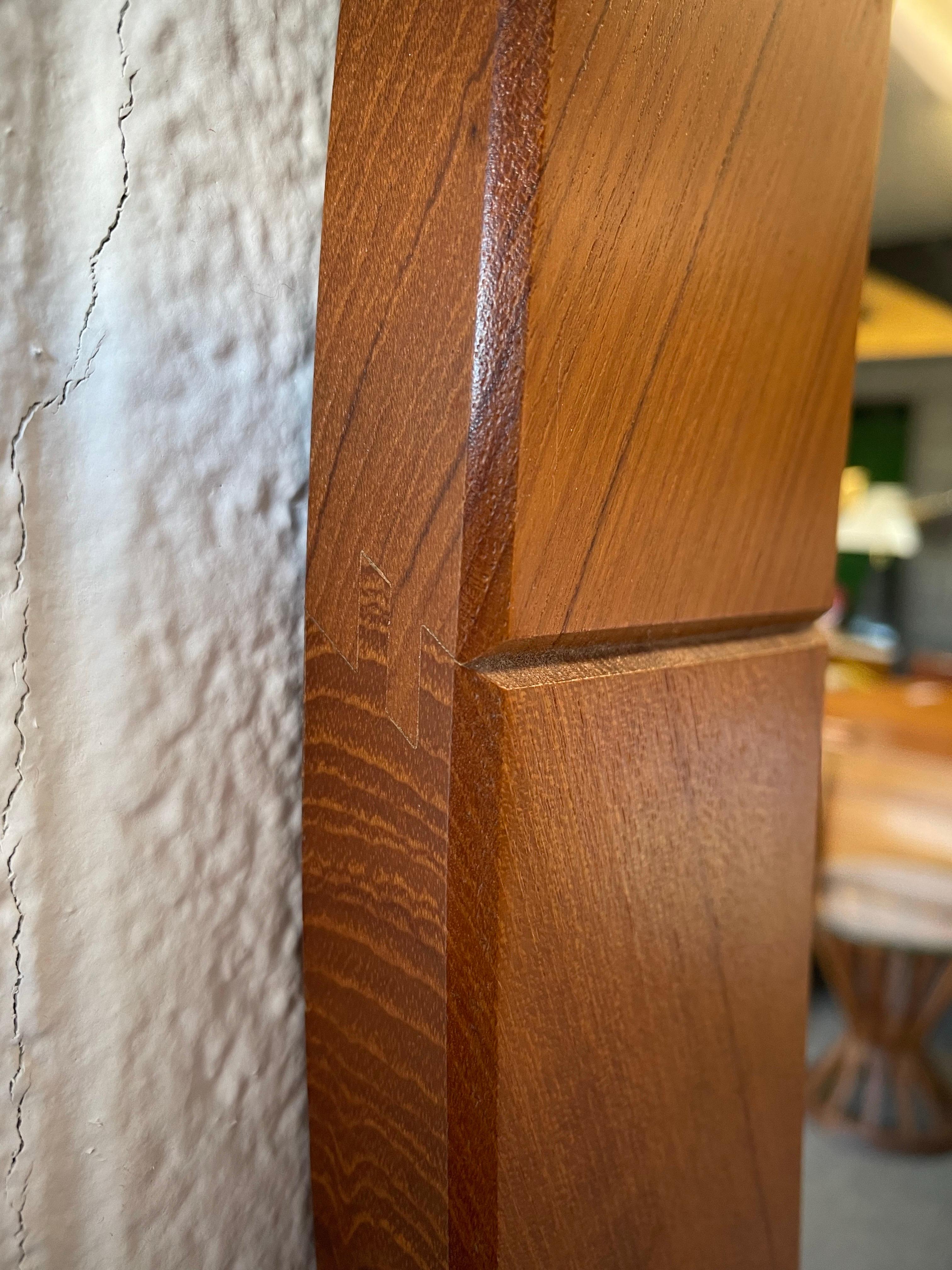 Danese Specchio ovale in teak Pedersen & Hansen in vendita