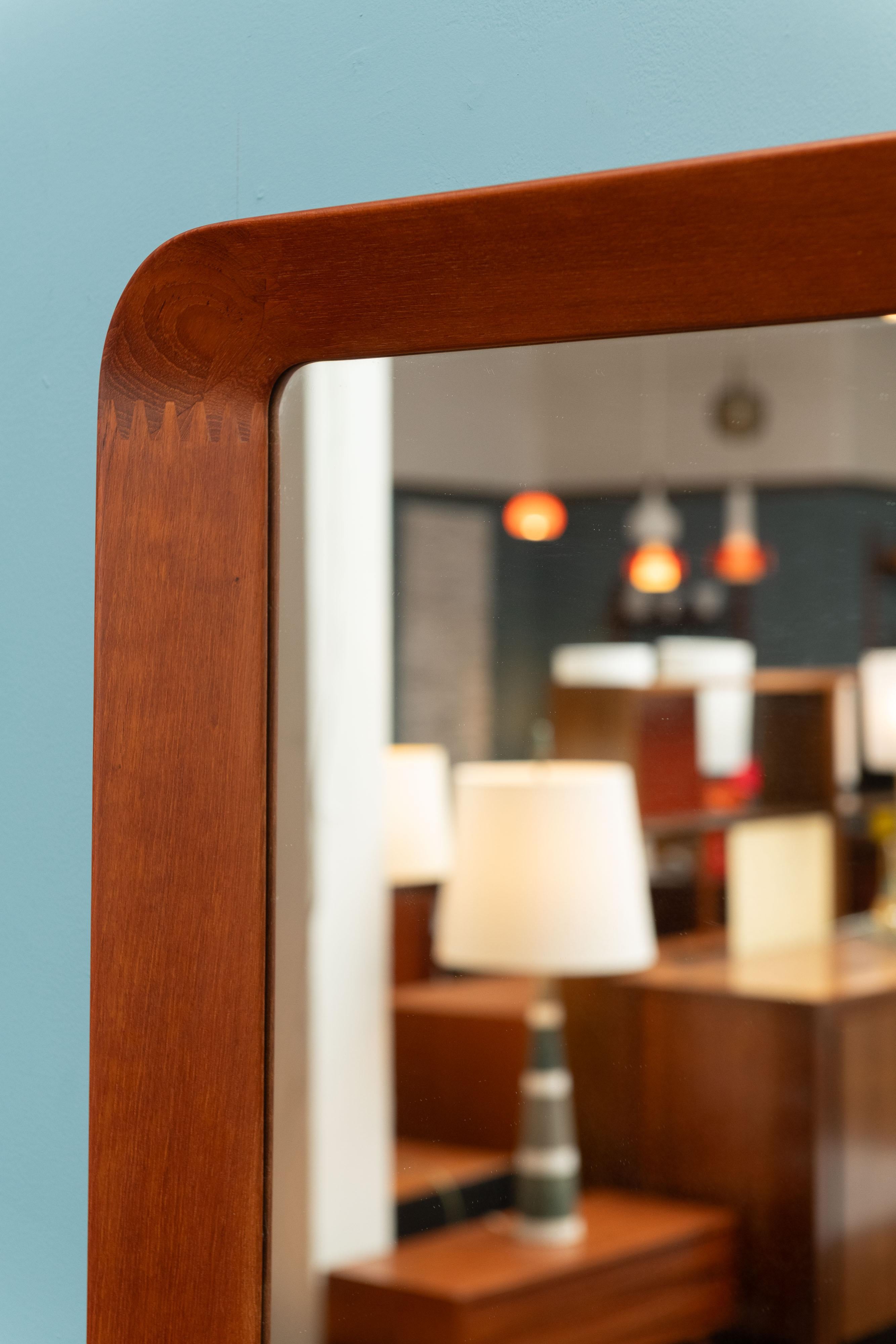 Pedersen & Hansen Teak Wall Mirror In Good Condition For Sale In San Francisco, CA