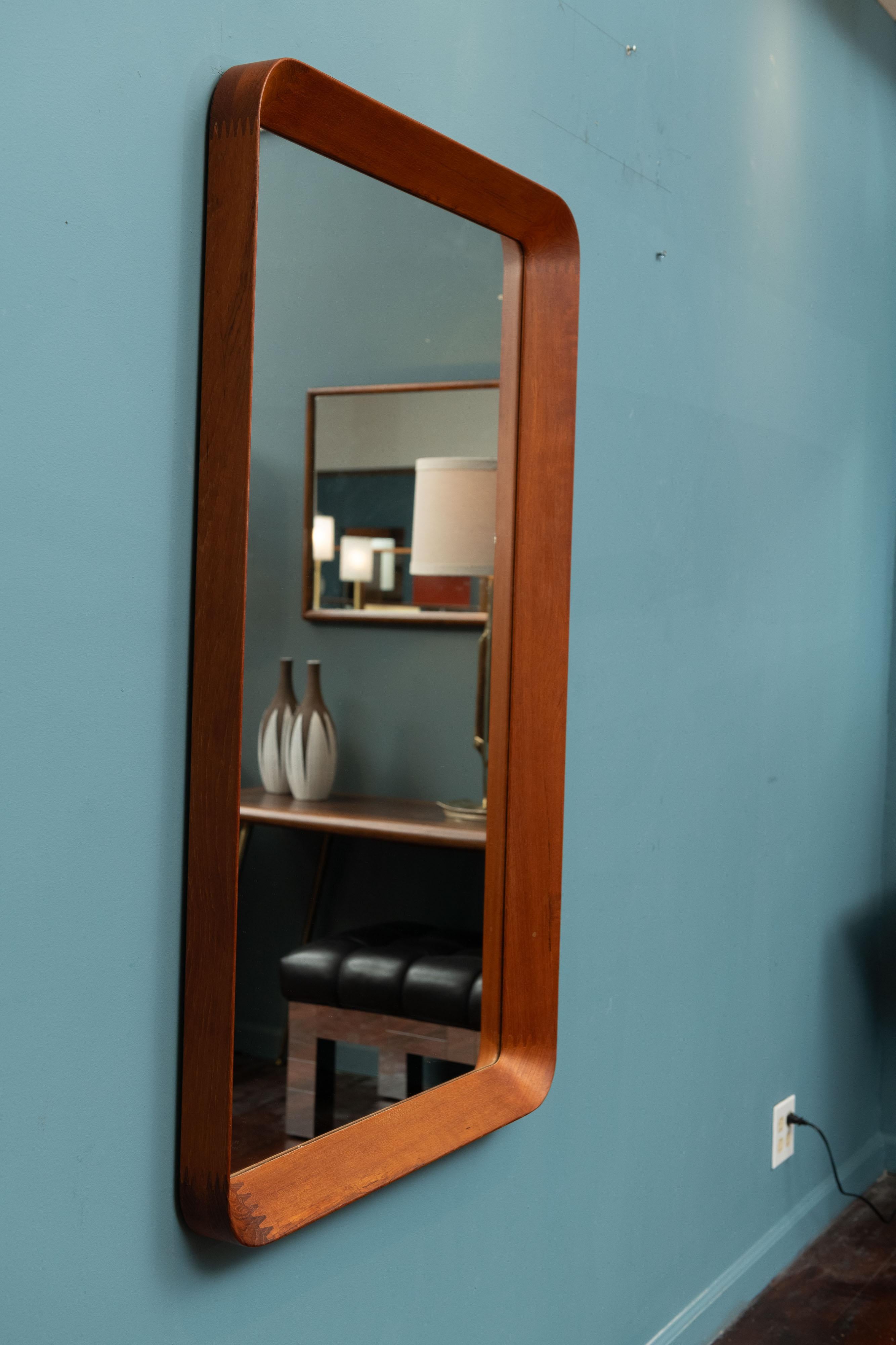 Pedersen & Hansen Teak Wall Mirror For Sale 3