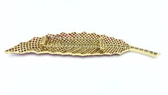 Pederzani Feather Ruby and Diamond Invisible Setting Brooch