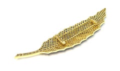 Pederzani Sapphire and Diamond Feather Brooch