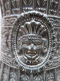 pedestal and its ceramic planter circa 1900